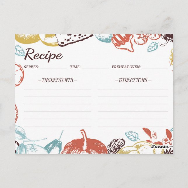 Tarjeta de receta (Reverso)