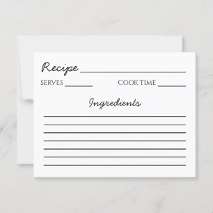 Tarjeta de receta