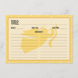 Tarjeta de receta Angel para navidades