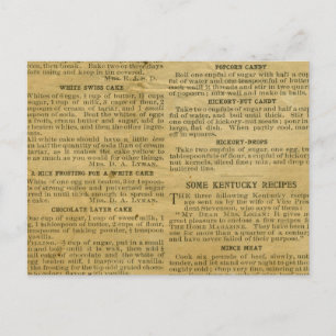 Tarjeta de receta Antique Kentucky