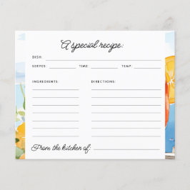 Tarjeta de receta Aperol Spritz Amalfi Bridal Show