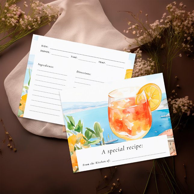 Tarjeta de receta Aperol Spritz Amalfi Bridal Show (Subido por el creador)