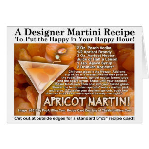 Tarjeta de receta Apricot Martini