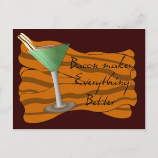 Tarjeta de receta Bacon Martini