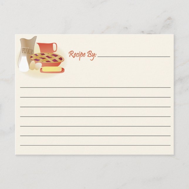Tarjeta de receta - Baking (Anverso)