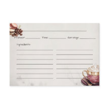 Tarjeta de receta básica Café Crémeux