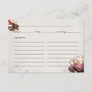 Tarjeta de receta básica Café Crémeux