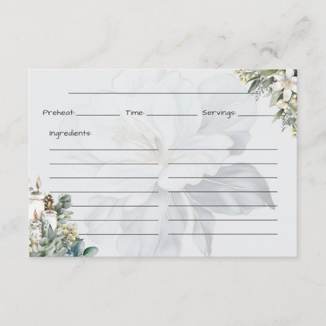 Tarjeta de receta básica Clarity (Anverso)