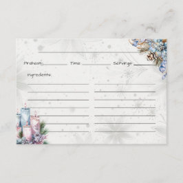 Tarjeta de receta básica de especias de invierno