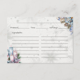 Tarjeta de receta básica de especias de invierno