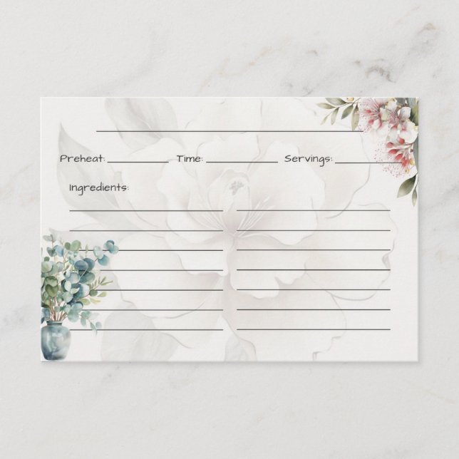 Tarjeta de receta básica de Serenity (Anverso)