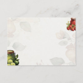 Tarjeta de receta básica en blanco de mermelada