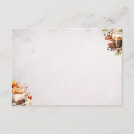 Tarjeta de receta básica en blanco para azúcar y e