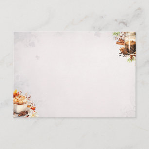 Tarjeta de receta básica en blanco para azúcar y e