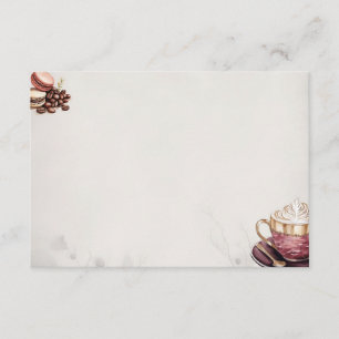 Tarjeta de receta básica en blanco para Café Créme