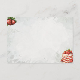 Tarjeta de receta básica en blanco para fresa dulc