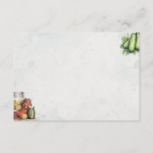 Tarjeta de receta básica en blanco para Pickle Jar