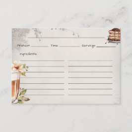 Tarjeta de receta básica francesa