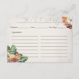 Tarjeta de receta básica Soup Du Jour