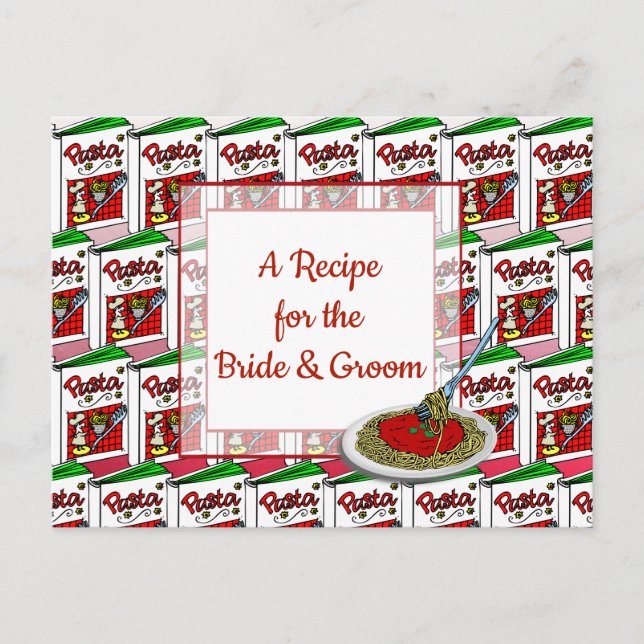 Tarjeta de receta boda (Anverso)
