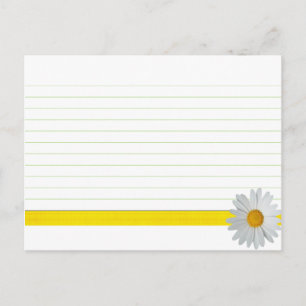 Tarjeta de receta boda Daisy brillante