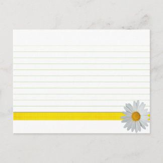 Tarjeta de receta boda Daisy brillante