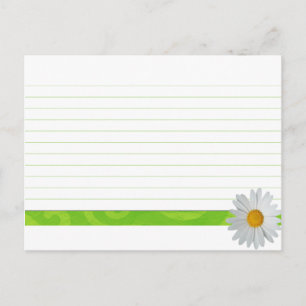 Tarjeta de receta boda Daisy brillante