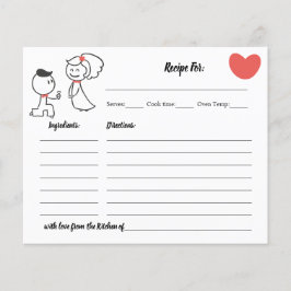 Tarjeta de receta Boda Ducha matrimonial de pareja