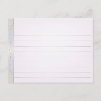 Tarjeta de receta boda Plata y Púrpura
