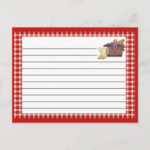 Tarjeta de receta Borde rojo
