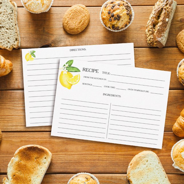 Tarjeta de receta botánica Citrus Lemon (Subido por el creador)