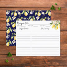 Tarjeta de Receta Botánica de Ramas de Árbol de Fl