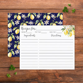 Tarjeta de Receta Botánica de Ramas de Árbol de Fl