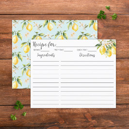 Tarjeta de Receta Botánica de Ramas de Árbol de Fl