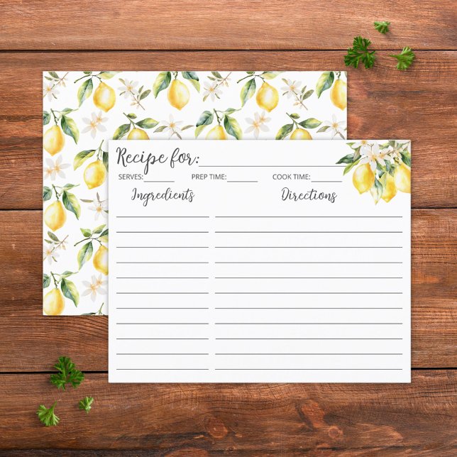 Tarjeta de Receta Botánica de Ramas de Árbol de Fl (In situ)