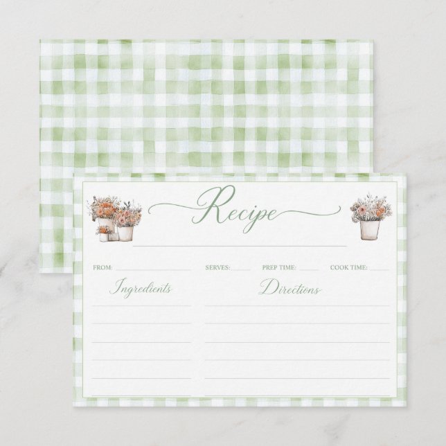Tarjeta de Receta Caprichosa para Despedida de Sol (Anverso / Reverso)