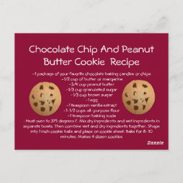 Tarjeta de receta Chocolate Chip Peanut Butter Coo
