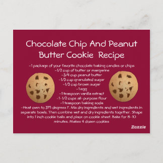 Tarjeta de receta Chocolate Chip Peanut Butter Coo