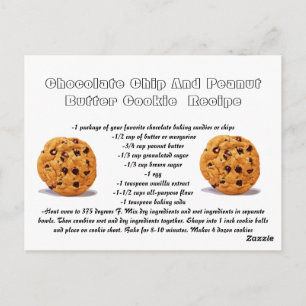 Tarjeta de receta Chocolate Chip Peanut Butter Coo