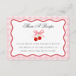 Tarjeta de Receta Compartida de Coqueta Rosa Dulce