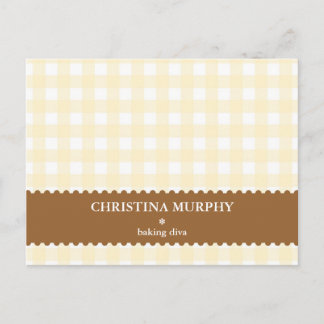 Tarjeta de receta con nombre personalizado de ging