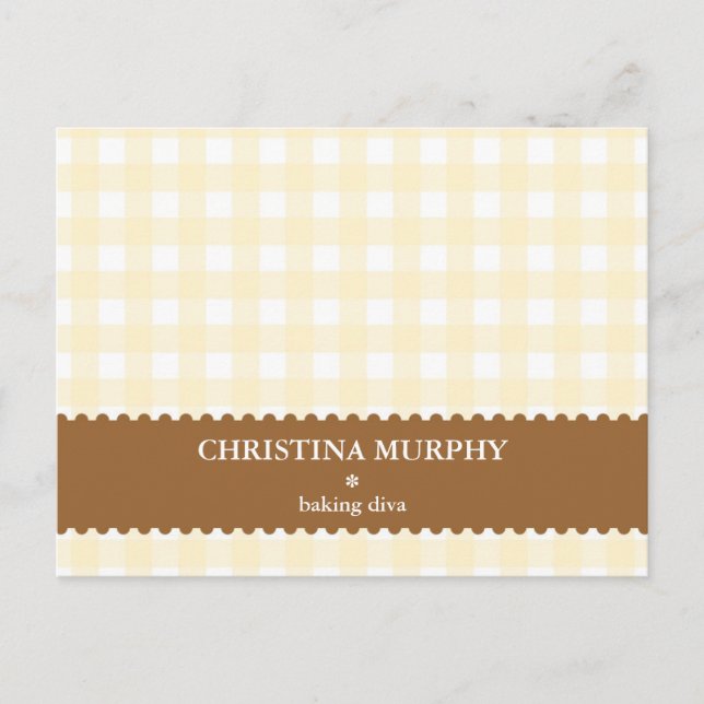 Tarjeta de receta con nombre personalizado de ging (Anverso)