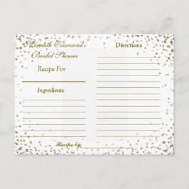 Tarjeta de receta | confetti de efecto metalizado