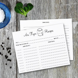 Tarjeta de receta culinaria simple Air Fryer