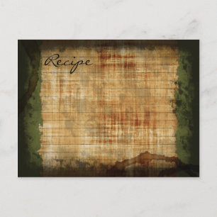 Tarjeta de receta - curada con manchas