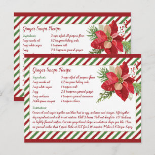 Tarjeta de Receta Cute Ginger Snaps
