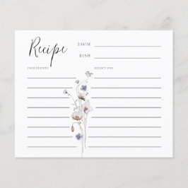 Tarjeta de receta Dainty Wildflower