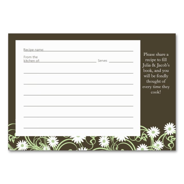 Tarjeta de receta Daisy Tea Fiesta (Anverso)