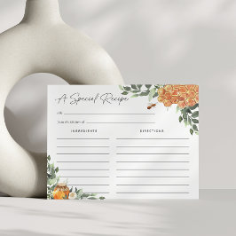 Tarjeta de Receta de Abeja de Miel de Flor de Nara