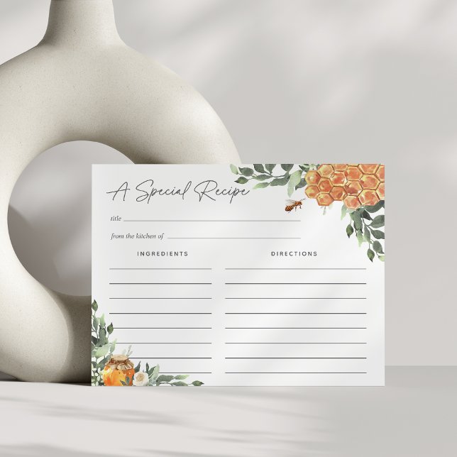 Tarjeta de Receta de Abeja de Miel de Flor de Nara (Subido por el creador)